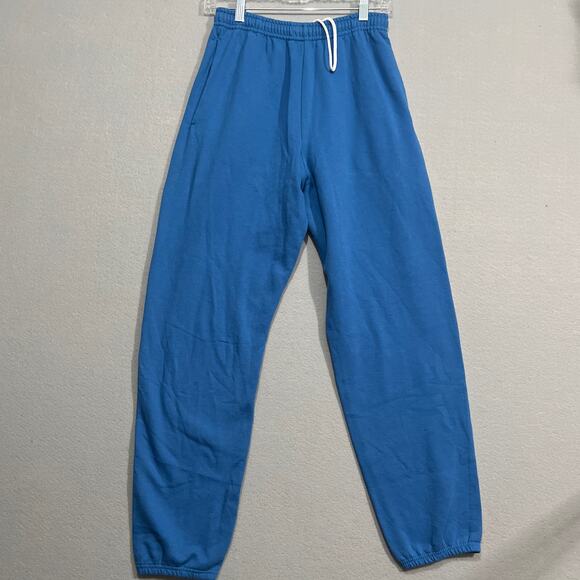 Athletic Works Sweat Pants Mens Medium 32-34 Blue Drawstring Comfy Lounge - Picture 1 of 7